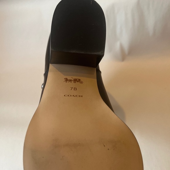 Coach Black Pauline Studded Black Leather Suede Glam Rock Cowboy Booties Boots - Picture 14 of 15